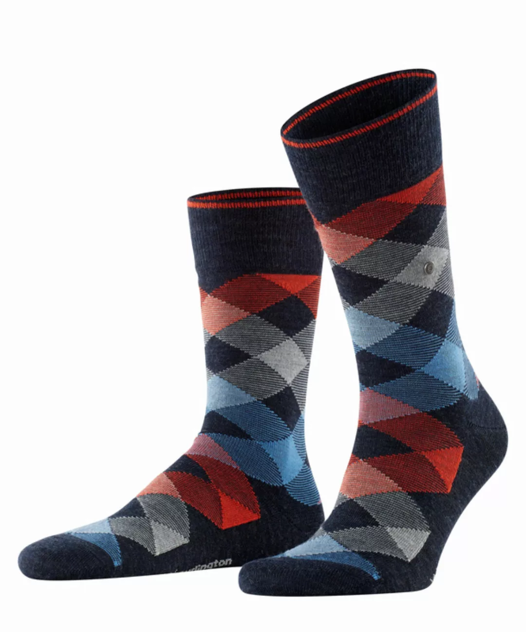 Burlington Newcastle Melange Herren Socken, 40-46, Blau, AnderesMuster, Sch günstig online kaufen