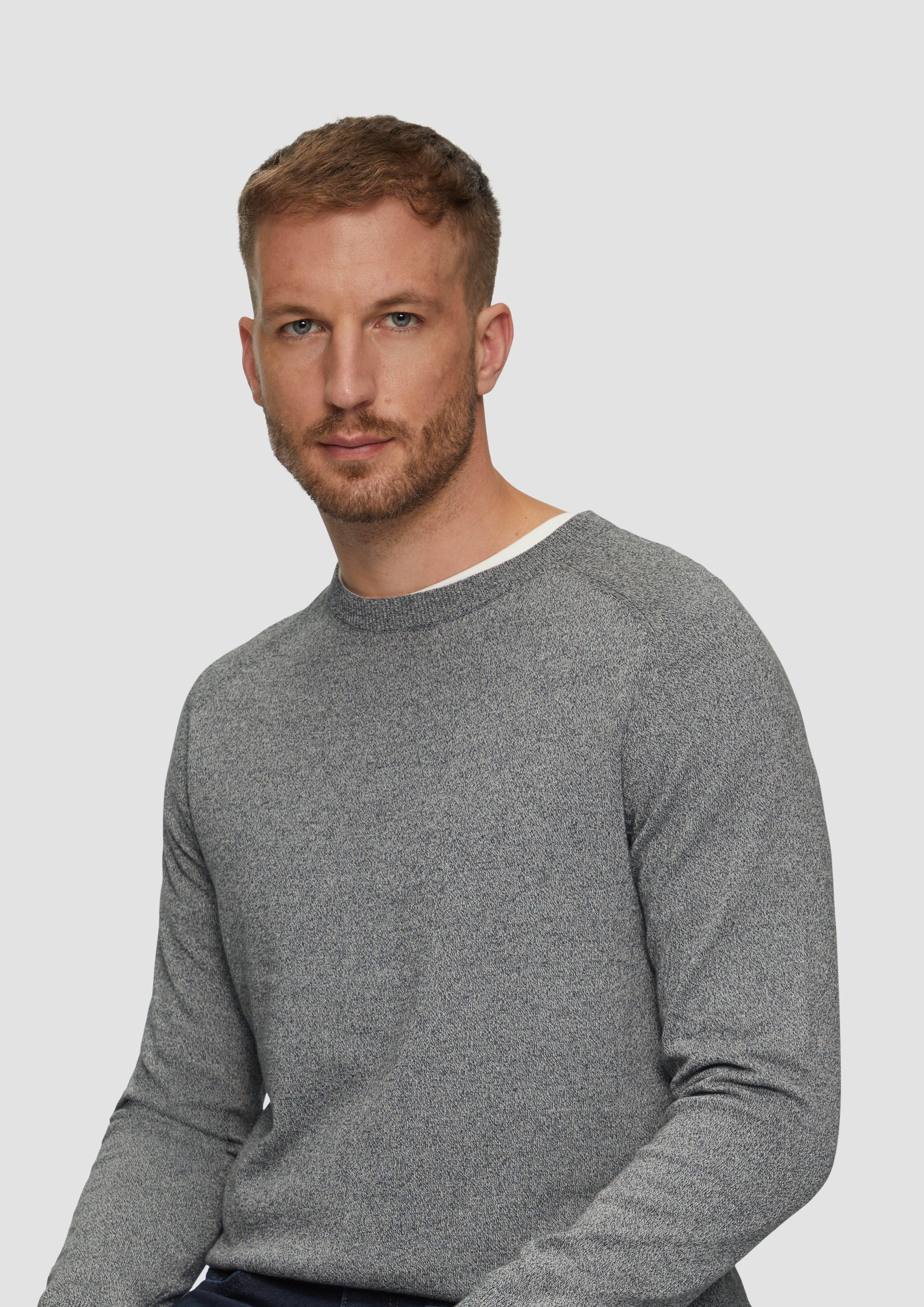 s.Oliver Strickpullover Strickpullover mit Raglanärmeln Rippblende günstig online kaufen
