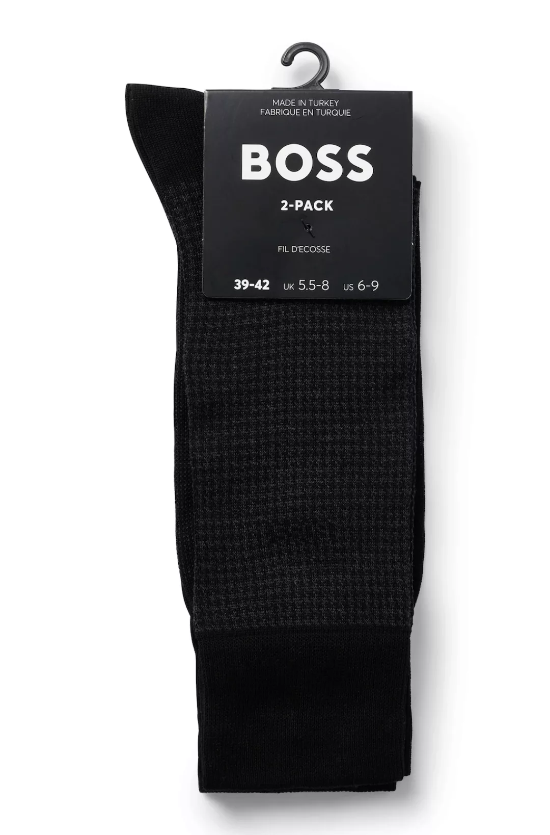 BOSS Socken "2P Houndstooth MC", (Packung, 2 Paar, 2er Pack), mit eingestic günstig online kaufen