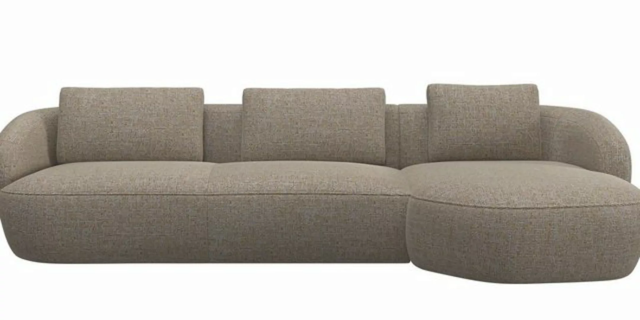 FLEXLUX Wohnlandschaft Torino, rund, L-Form, Sofa-Ecke mit Recamiere, Longc günstig online kaufen