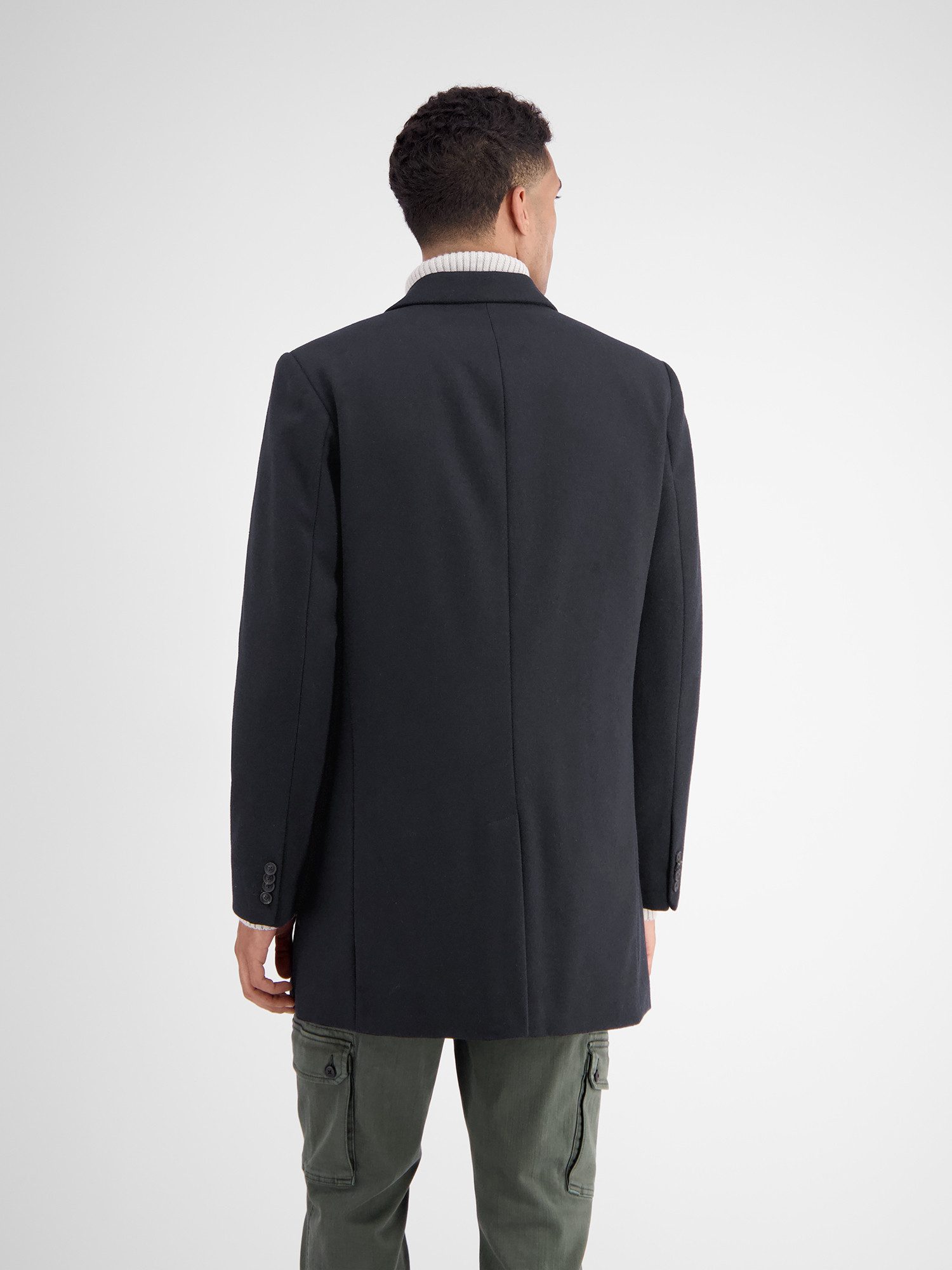 LERROS Langjacke "LERROS Eleganter Mantel mit Reverskragen und Wollanteil", günstig online kaufen