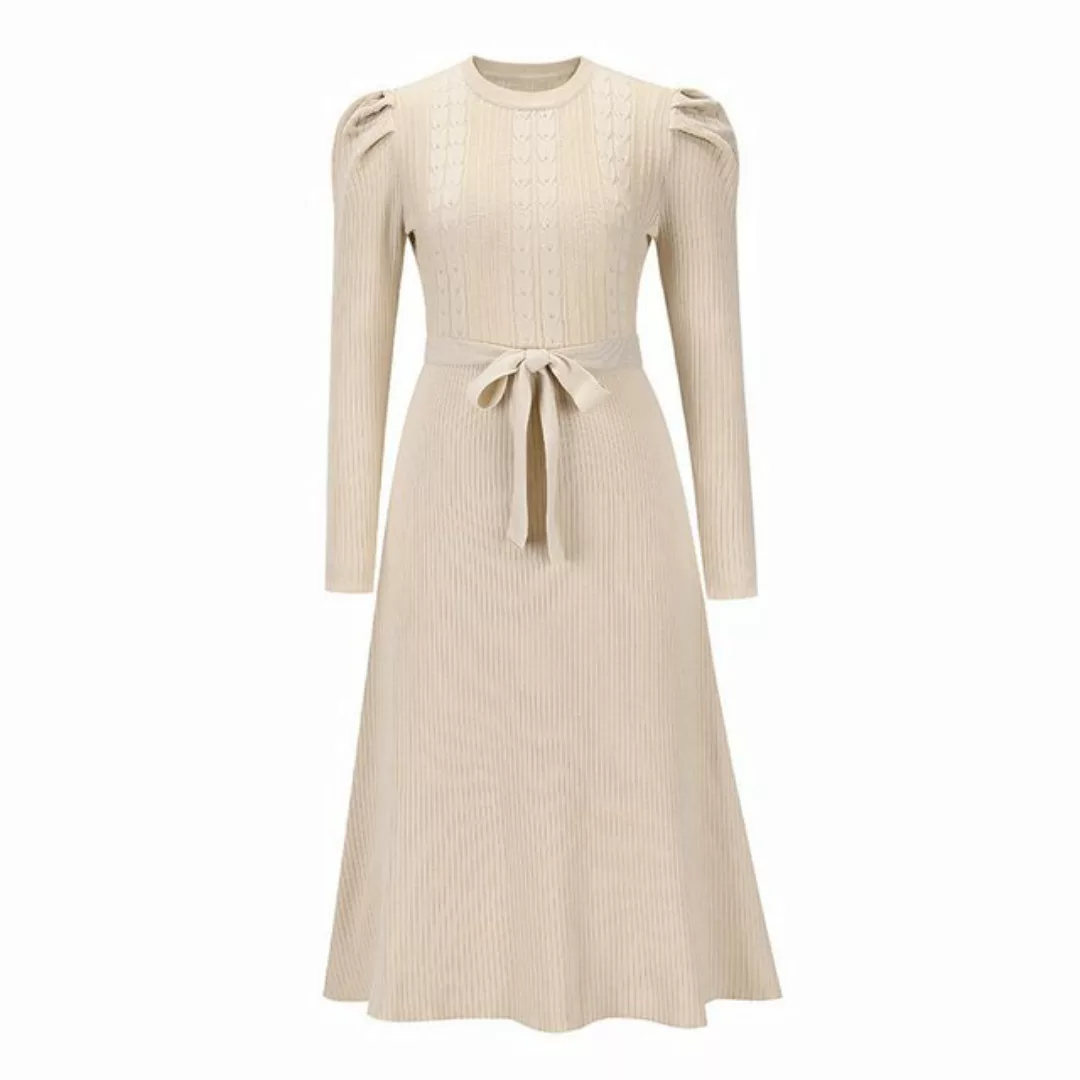 ZWY Midikleid Elegantes, langärmliges Strickkleid, einteiliges Kleid, Pullo günstig online kaufen