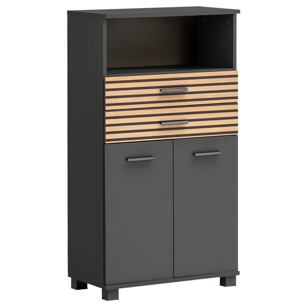 Highboard Katta anthrazit B/H/T: ca. 59,8x110,5x32,6 cm günstig online kaufen