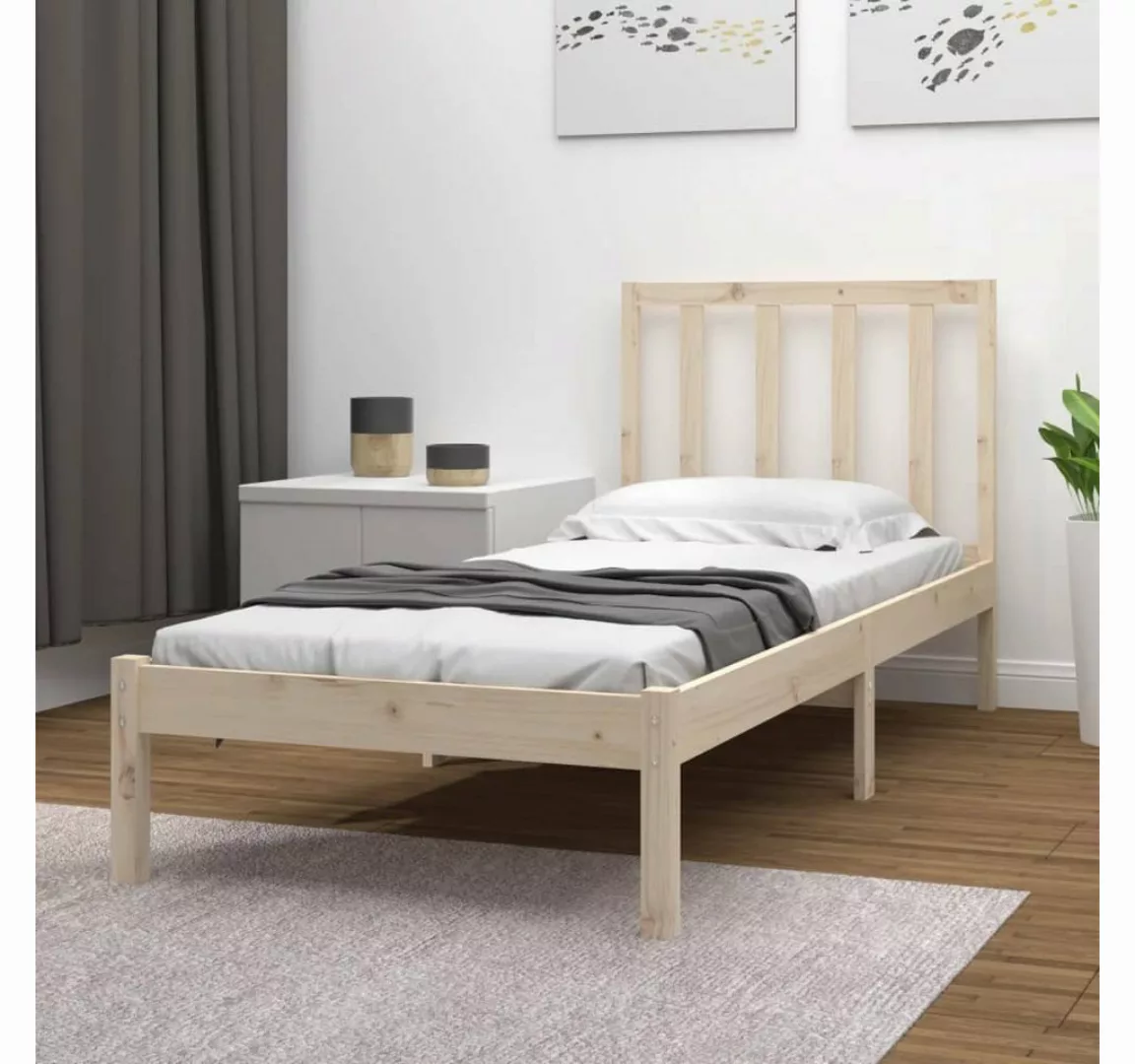 furnicato Bett Massivholzbett Kiefer 100x200 cm günstig online kaufen