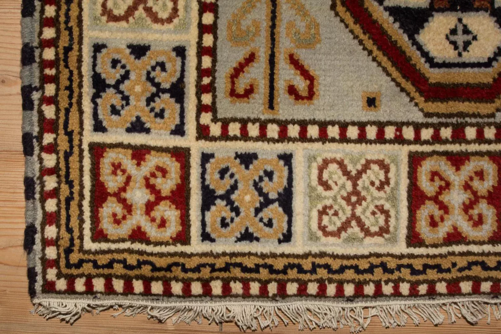 morgenland Wollteppich »Kazak Teppich handgeknüpft beige«, rechteckig, 8 mm günstig online kaufen