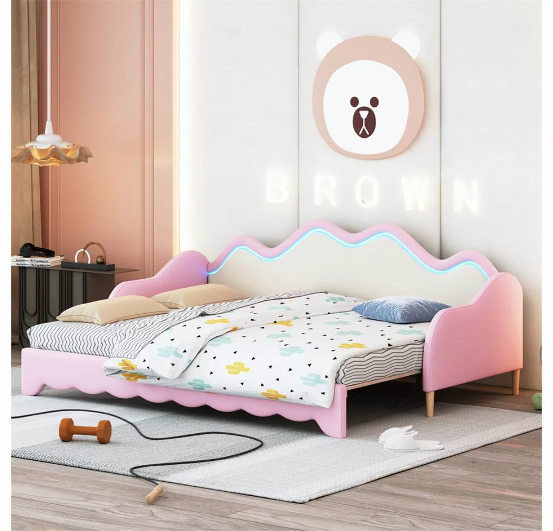 XDOVET Kinderbett Polsterbett 90(180)*190cm, 2-in-1 Multifunktions-Schlafso günstig online kaufen