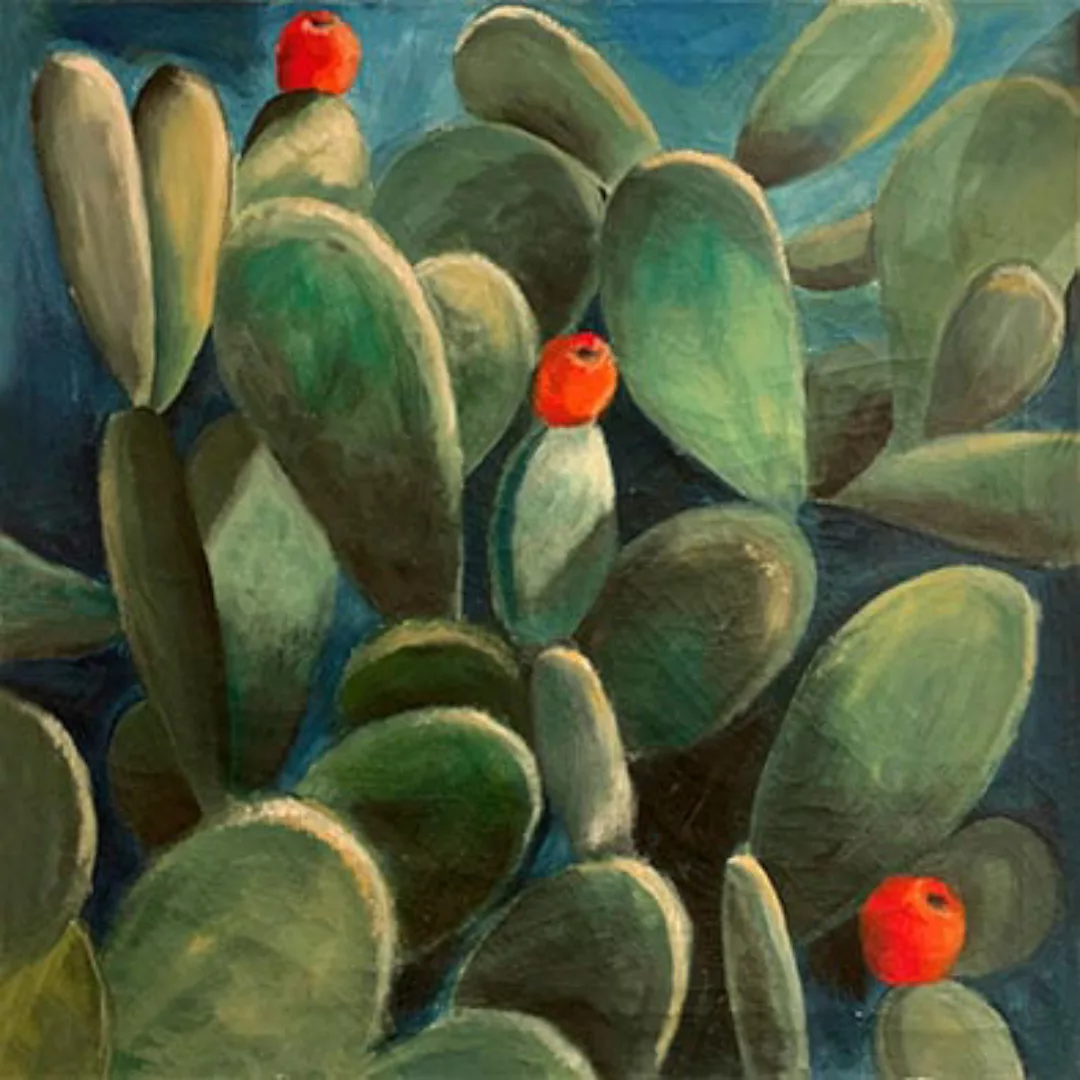 queence Leinwandbild »Cactus de Felanitx«, Pflanzen, (1 St.) günstig online kaufen
