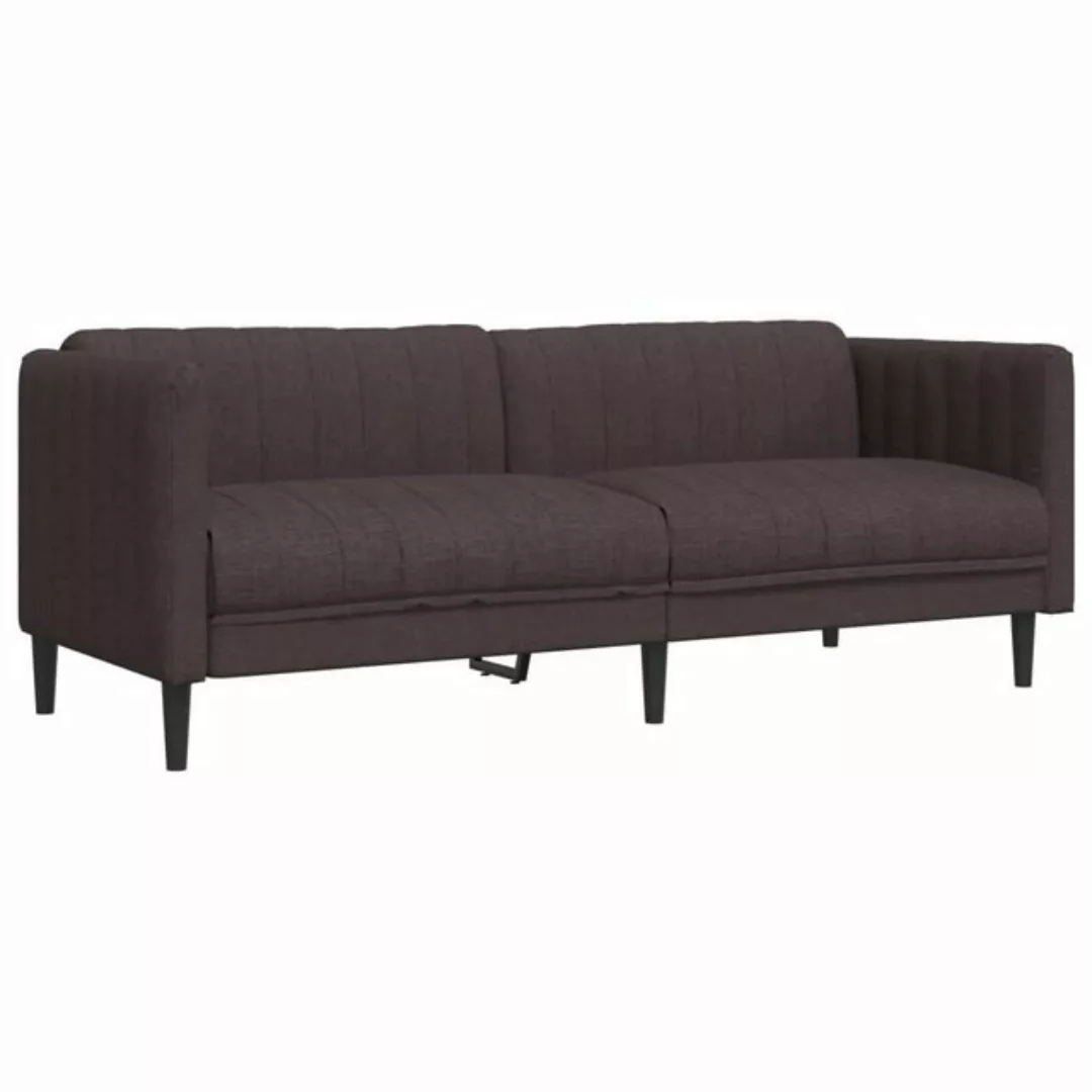 vidaXL Sofa Sofa 3-Sitzer Dunkelbraun Stoff günstig online kaufen