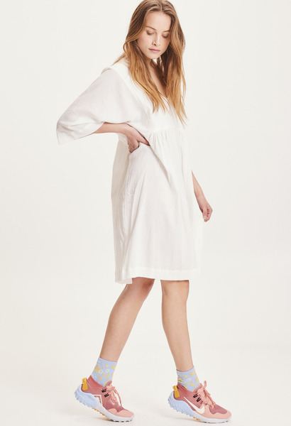 Midi Kleid - Heather Cotton Crepe A-shape Dress - Aus Bio-baumwolle günstig online kaufen