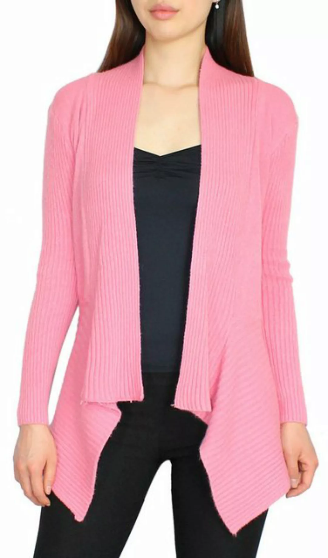 dy_mode Cardigan Strickjacke Damen Cardigan Langarm in Unifarben Feinstrick günstig online kaufen