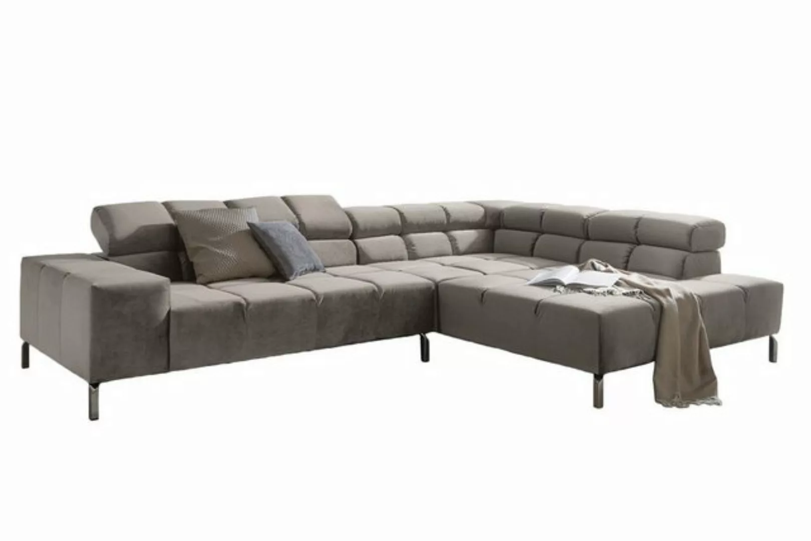 KAWOLA Ecksofa NELSON, Sofa Velvet versch. Ausführungen und versch. Farben günstig online kaufen