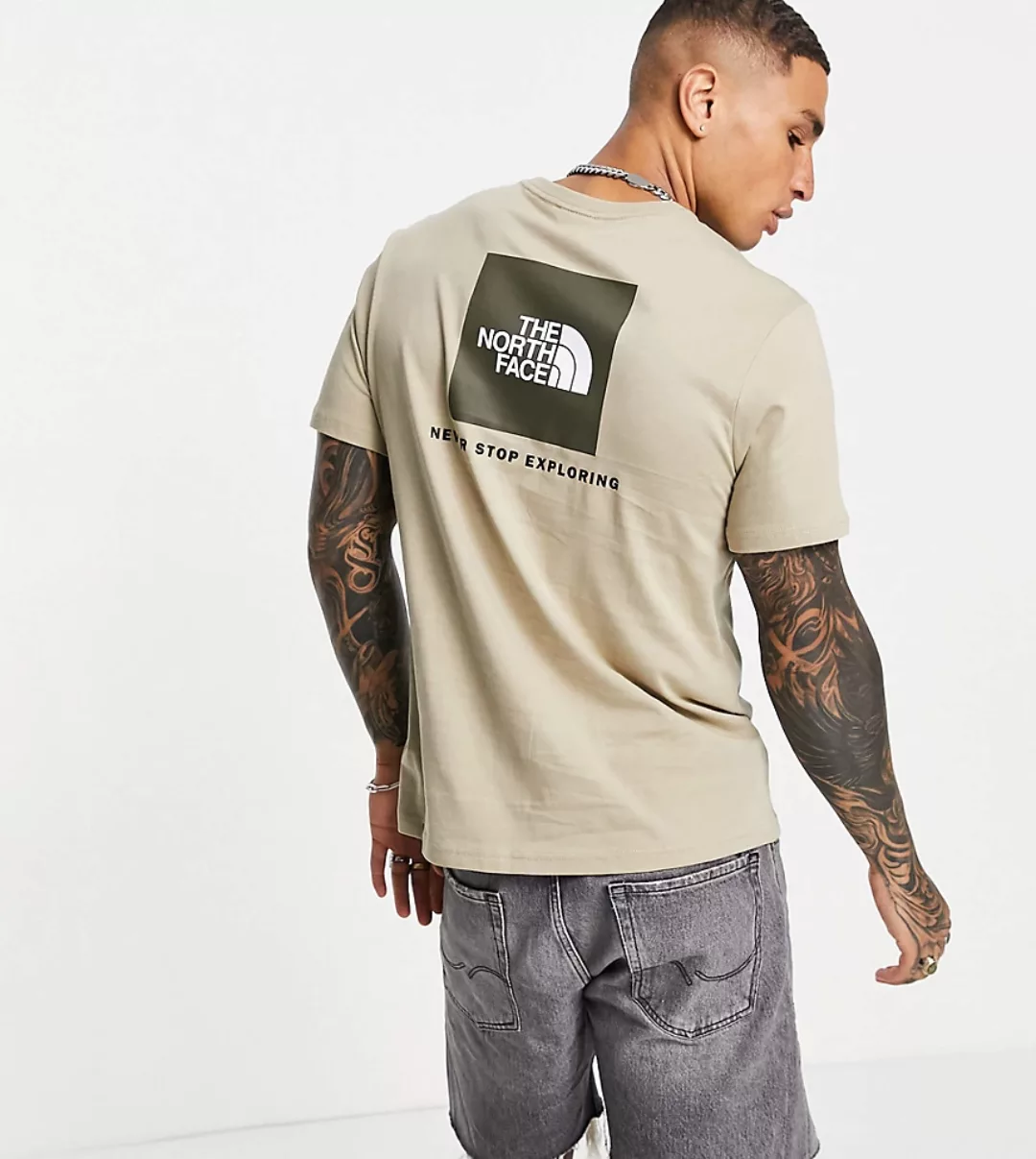 The North Face – Red Box – T-Shirt in Beige, exklusiv bei ASOS-Braun günstig online kaufen