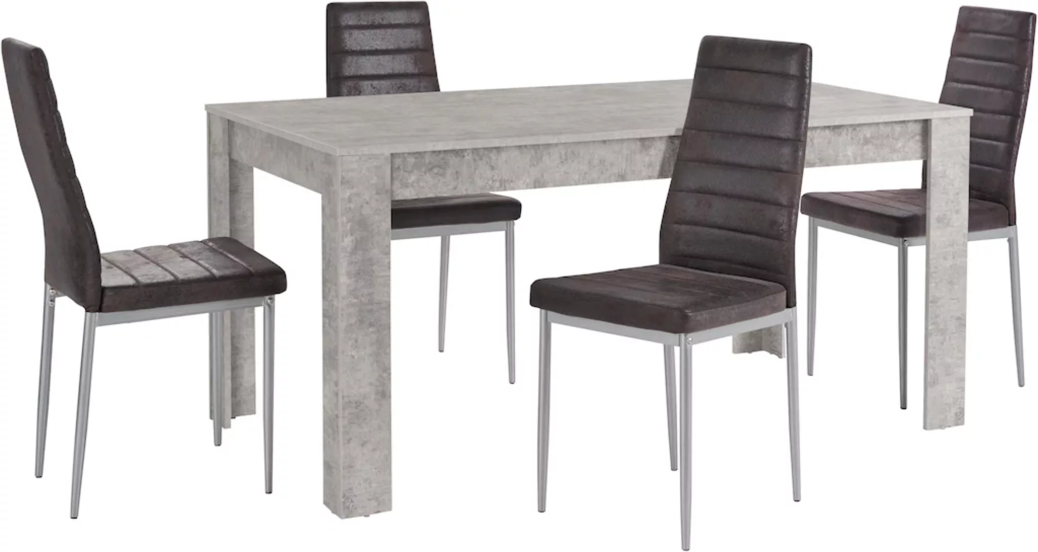 INOSIGN Essgruppe "Lynn160/Kate", (Set, 5 tlg.), Tisch mit 4 Stühlen, Belas günstig online kaufen