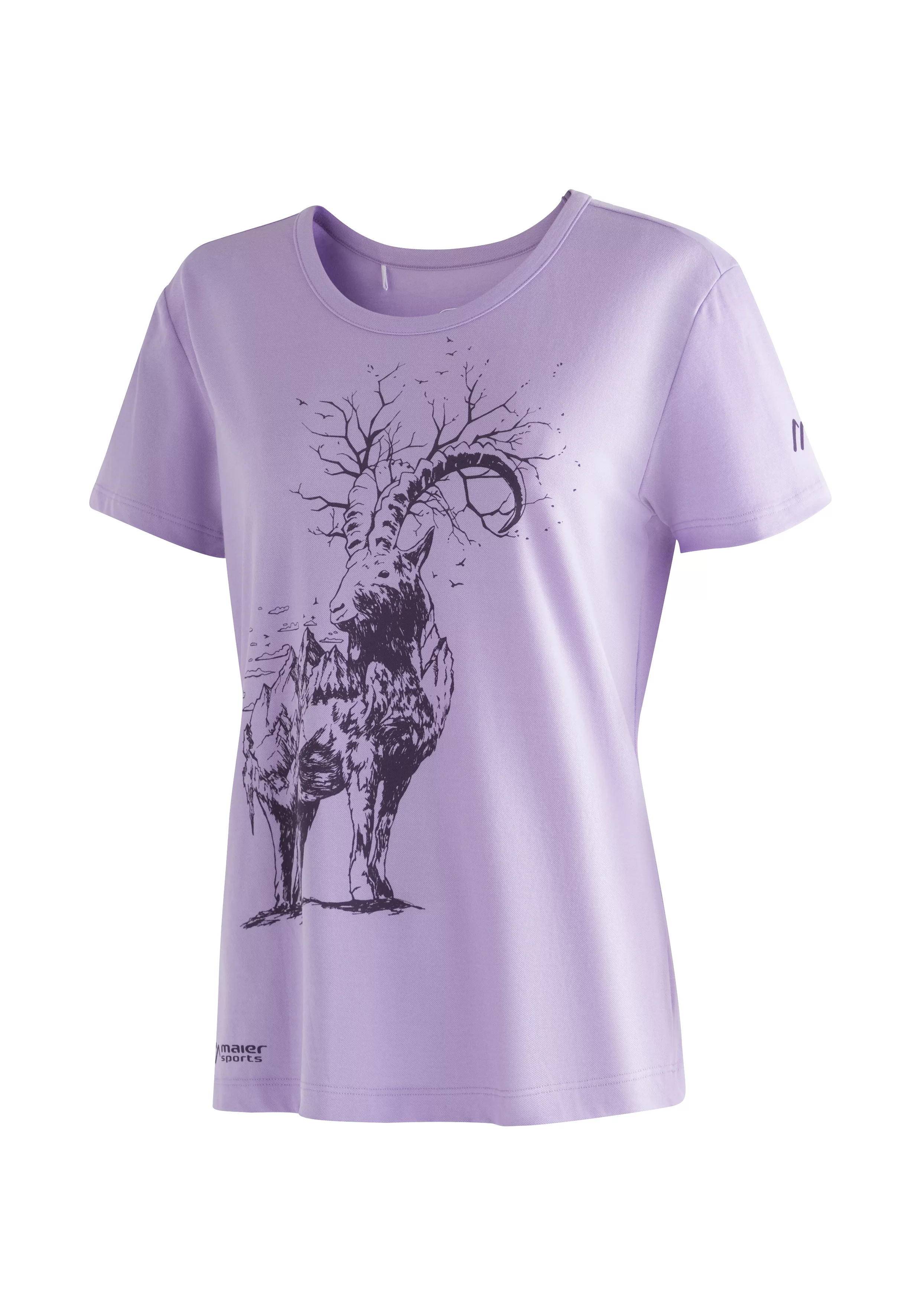 Maier Sports T-Shirt "Burgeis 26 W", Damen Kurzarmshirt mit Print für Wande günstig online kaufen