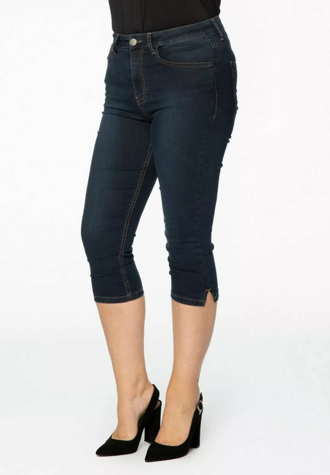 Yoek High-waist-Jeans Damen Caprijeans Große Größen günstig online kaufen