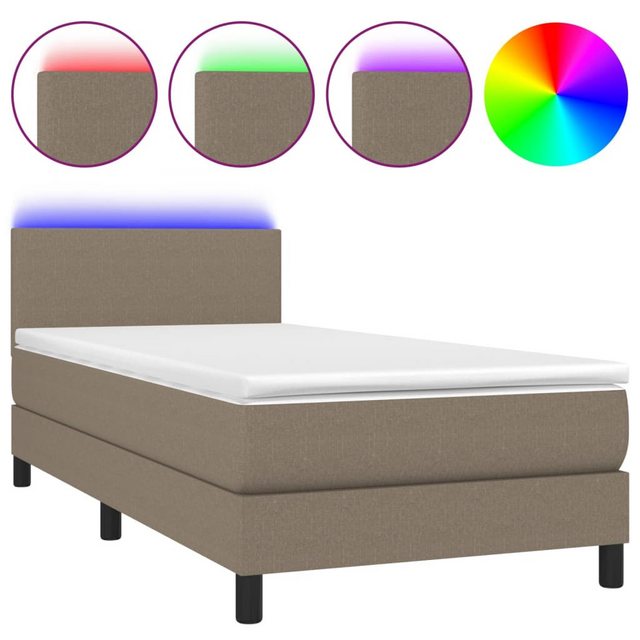 vidaXL Boxspringbett Bett Boxspringbett komplett mit Matratze & LED Stoff ( günstig online kaufen