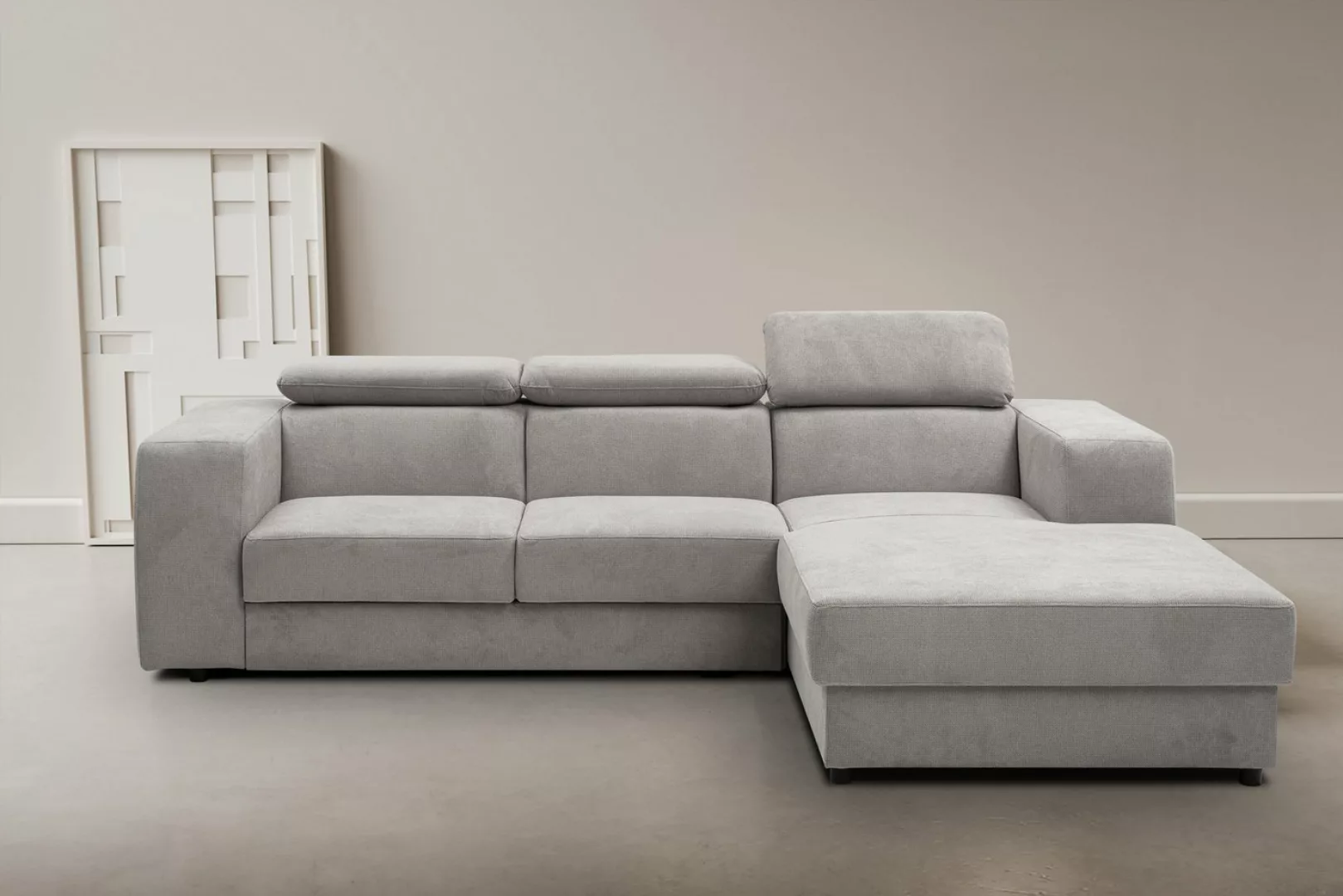 INOSIGN Ecksofa "Cherry", Ecksofa mit verstellbaren Kopfteilen, Schlaffunkt günstig online kaufen