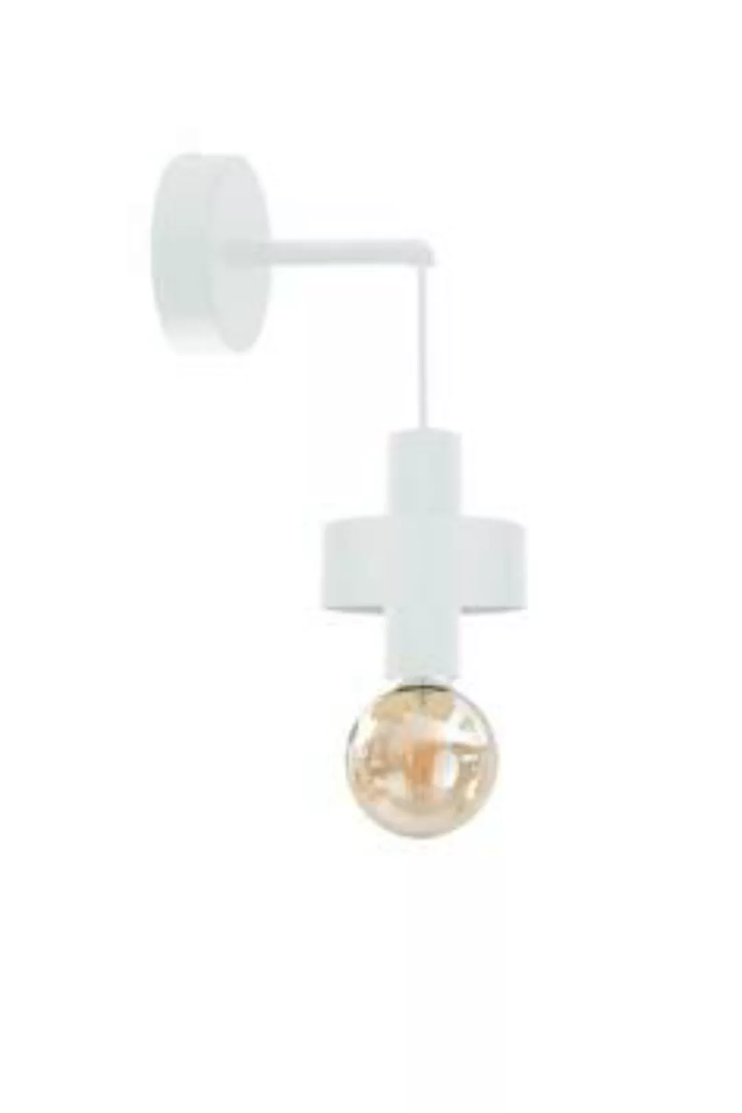 Wandlampe Weiß Metall Retro Design kompakt elegant günstig online kaufen