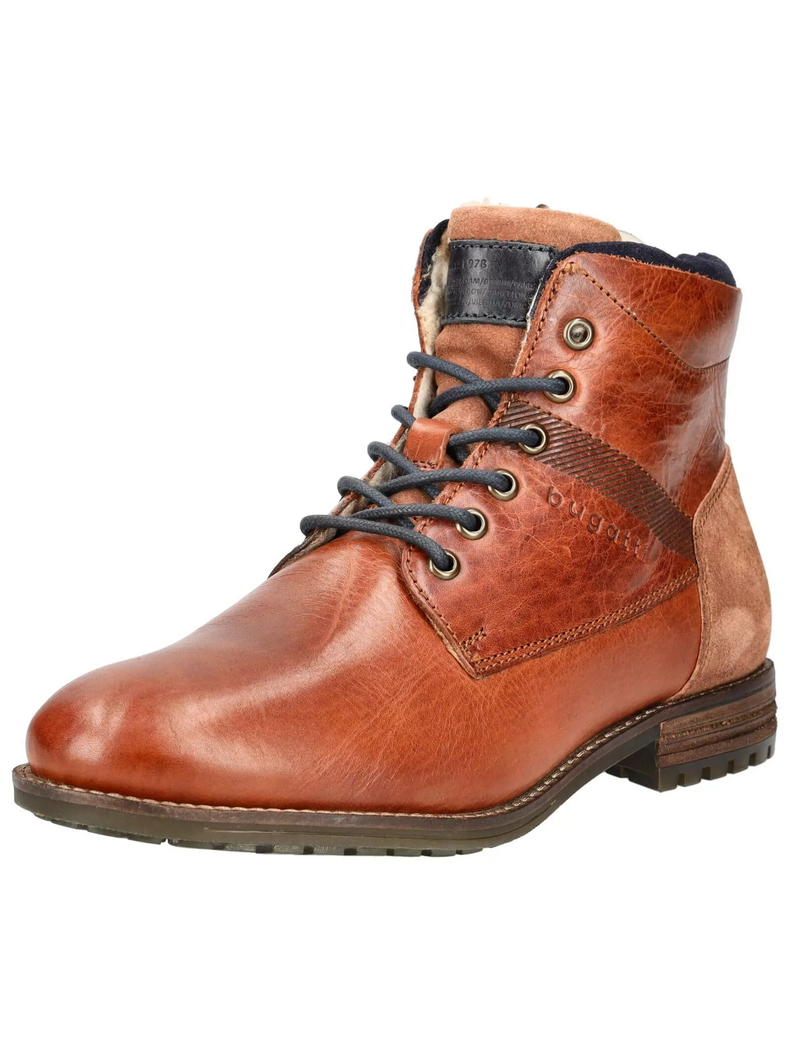 bugatti Schnürstiefelette "bugatti Stiefelette Leder" günstig online kaufen