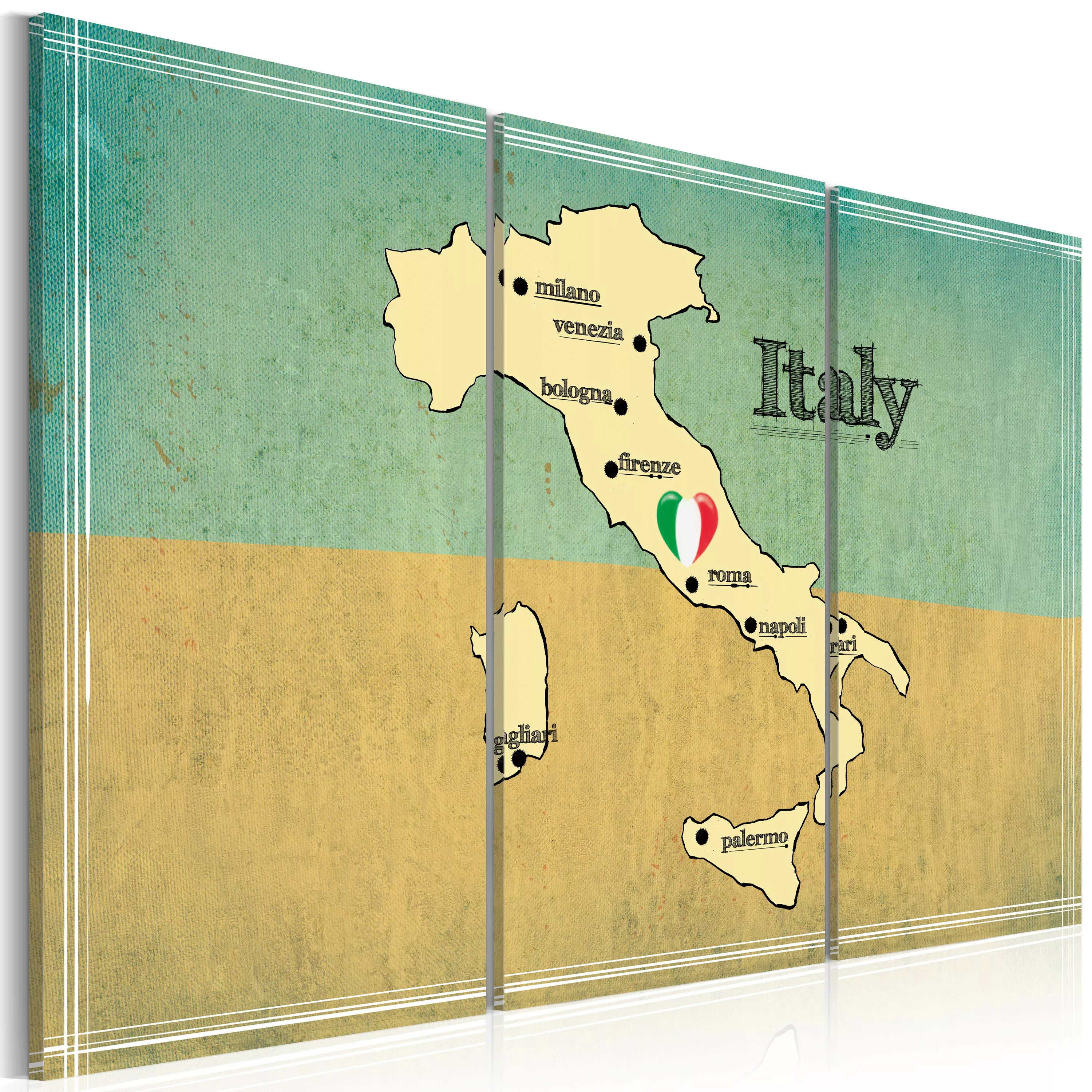 Wandbild - Das Herz Italiens - Triptychon günstig online kaufen