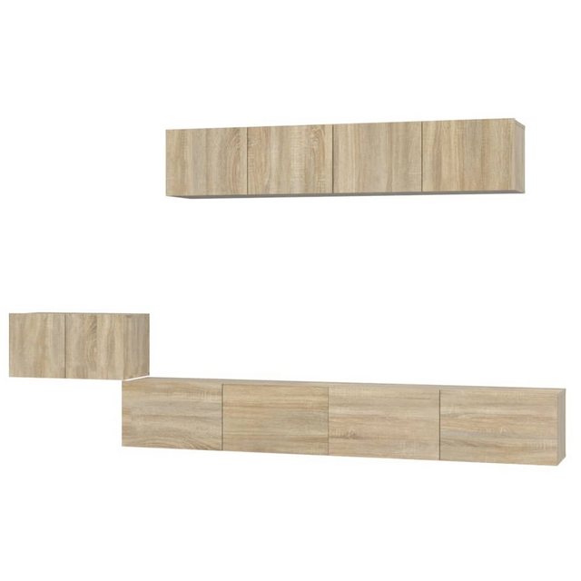 furnicato TV-Schrank 5-tlg. TV-Schrank-Set Sonoma-Eiche Holzwerkstoff (5-St günstig online kaufen