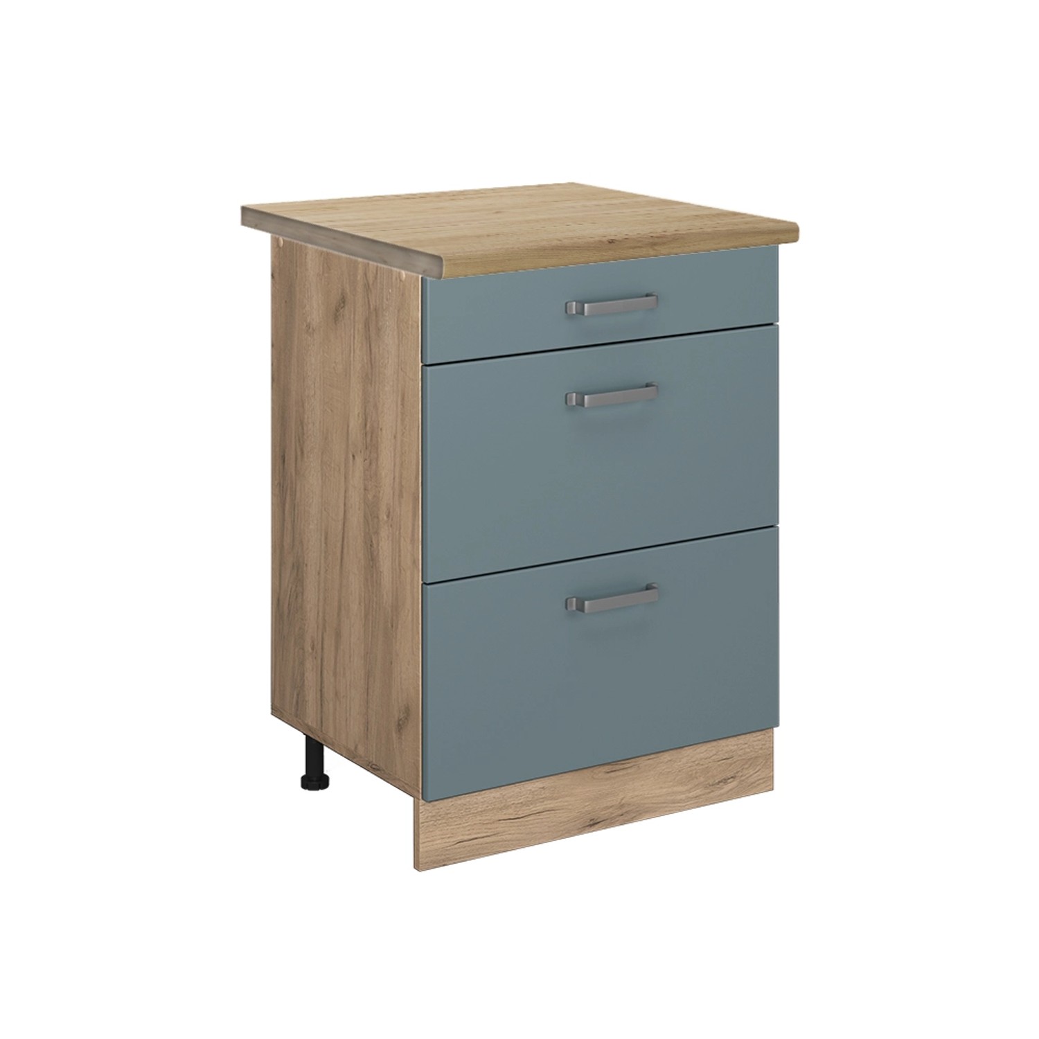 Vicco Unterschrank R-Line, Blau-Grau/Goldkraft Eiche, 60 günstig online kaufen