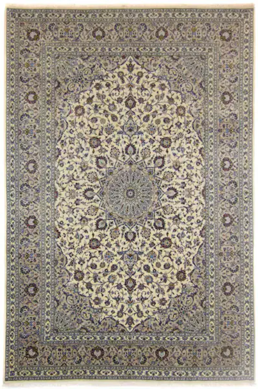 morgenland Wollteppich »Keshan Medaillon Beige chiaro 348 x 250 cm«, rechte günstig online kaufen