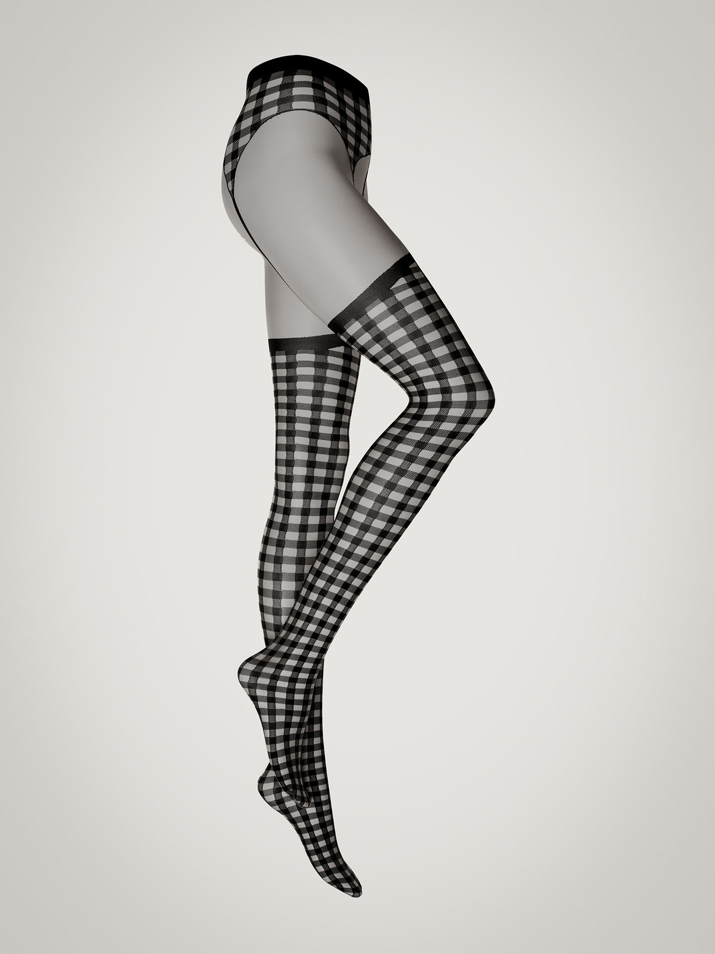 Wolford - Summer Check Tights, Frau, black/black, Größe: XS günstig online kaufen