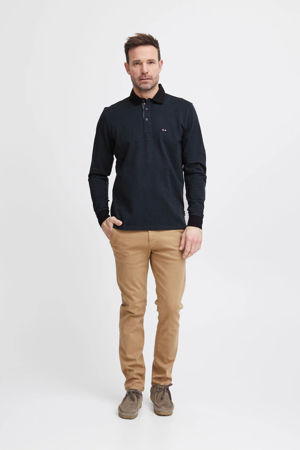 FQ1924 Longsleeve "Longsleeve FQPETER two tone polo pique LS" günstig online kaufen