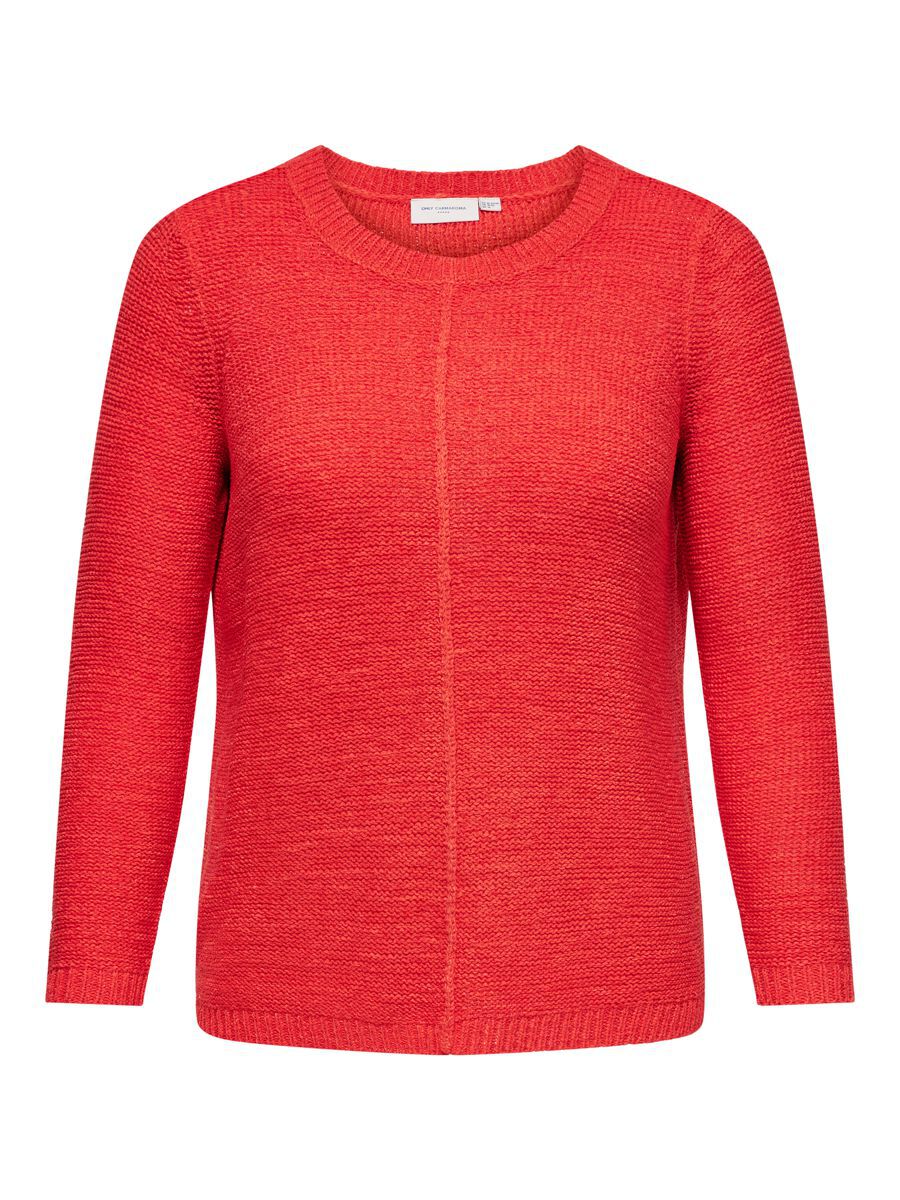 ONLY Curvy Struktur Strickpullover Damen Rot günstig online kaufen