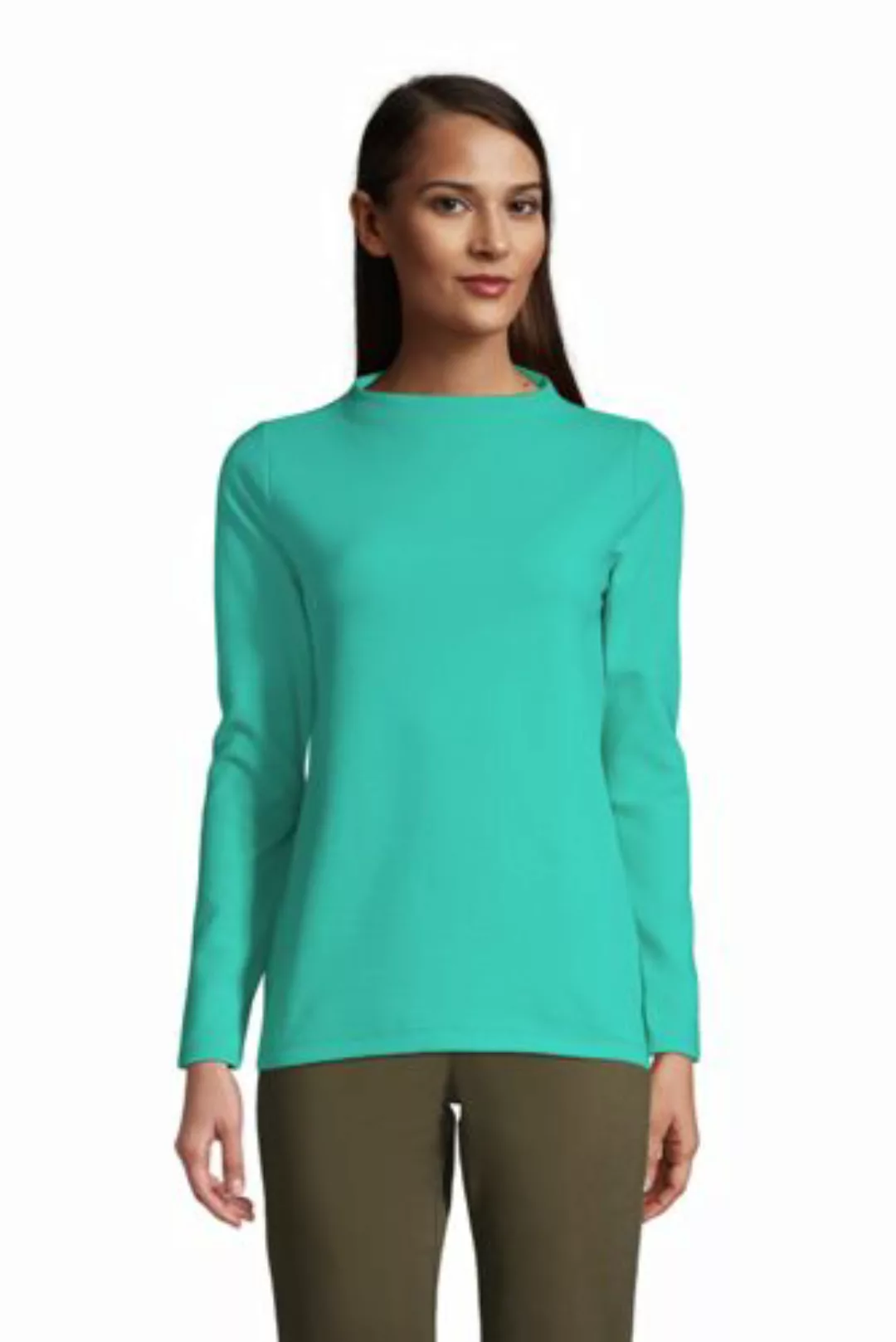 Sweatshirt aus Ottoman, Damen, Größe: 48-50 Normal, Blau, Baumwoll-Mischung günstig online kaufen