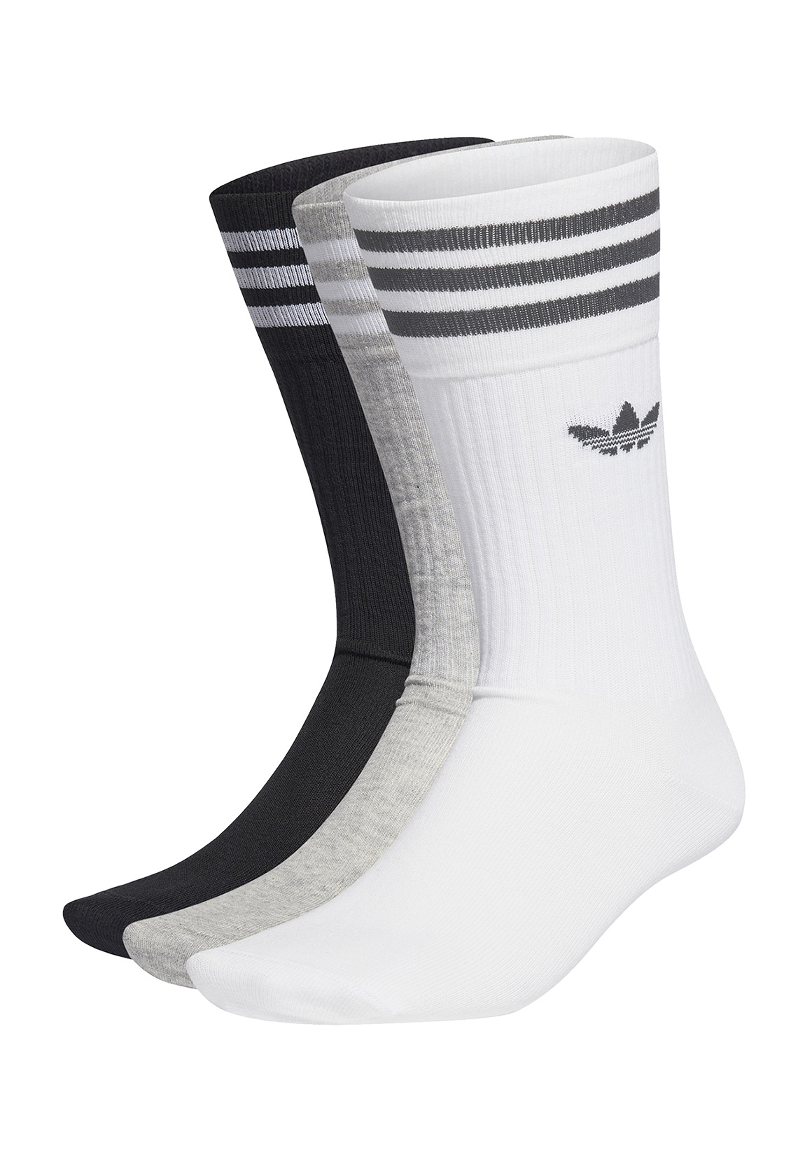 Adidas Originals Solid Crew Socken EU 43-46 White / Medium Grey Heather / B günstig online kaufen