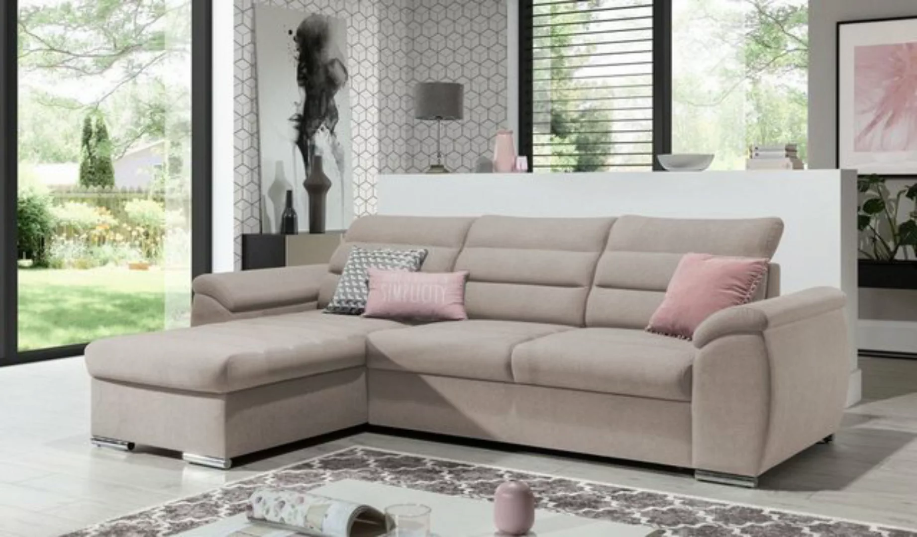 Luxusbetten24 Schlafsofa Designer Sofa Lima, mit Schlaf- und Klappfunktion günstig online kaufen