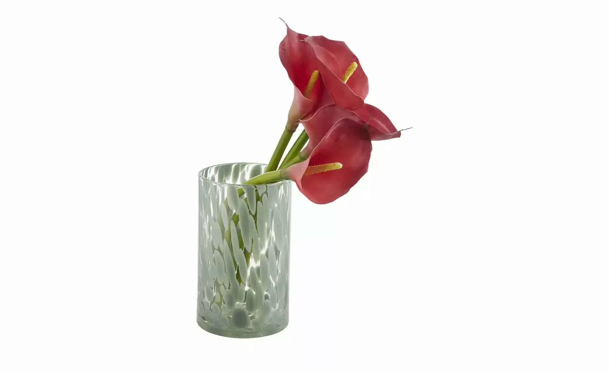 HOME STORY Vase   ¦ grün ¦ Glas ¦ Maße (cm): H: 20  Ø: 12 Accessoires > Vas günstig online kaufen