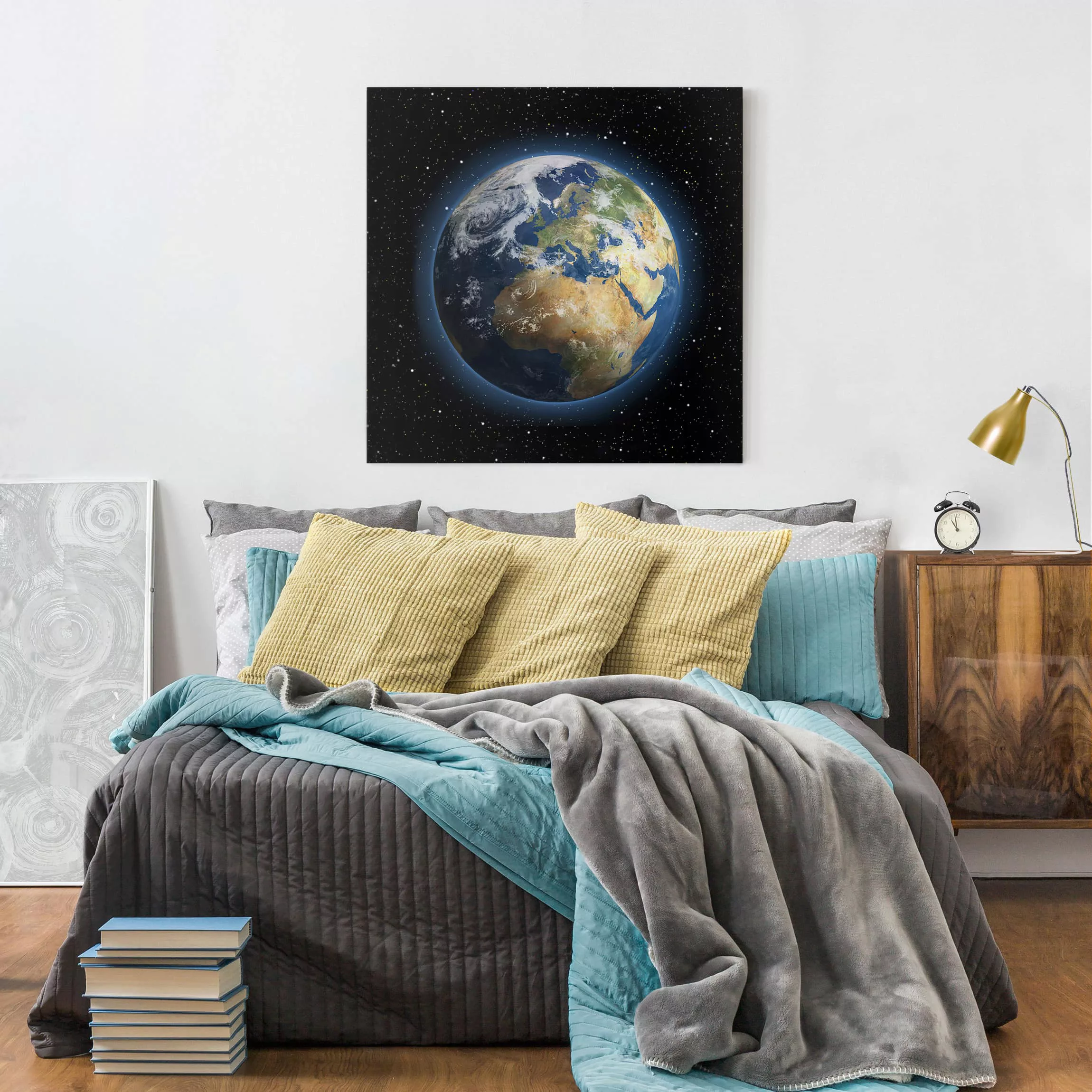 Leinwandbild Weltall - Quadrat My Earth günstig online kaufen