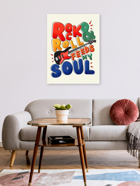 Poster / Leinwandbild - Rock And Roll Feeds My Soul günstig online kaufen
