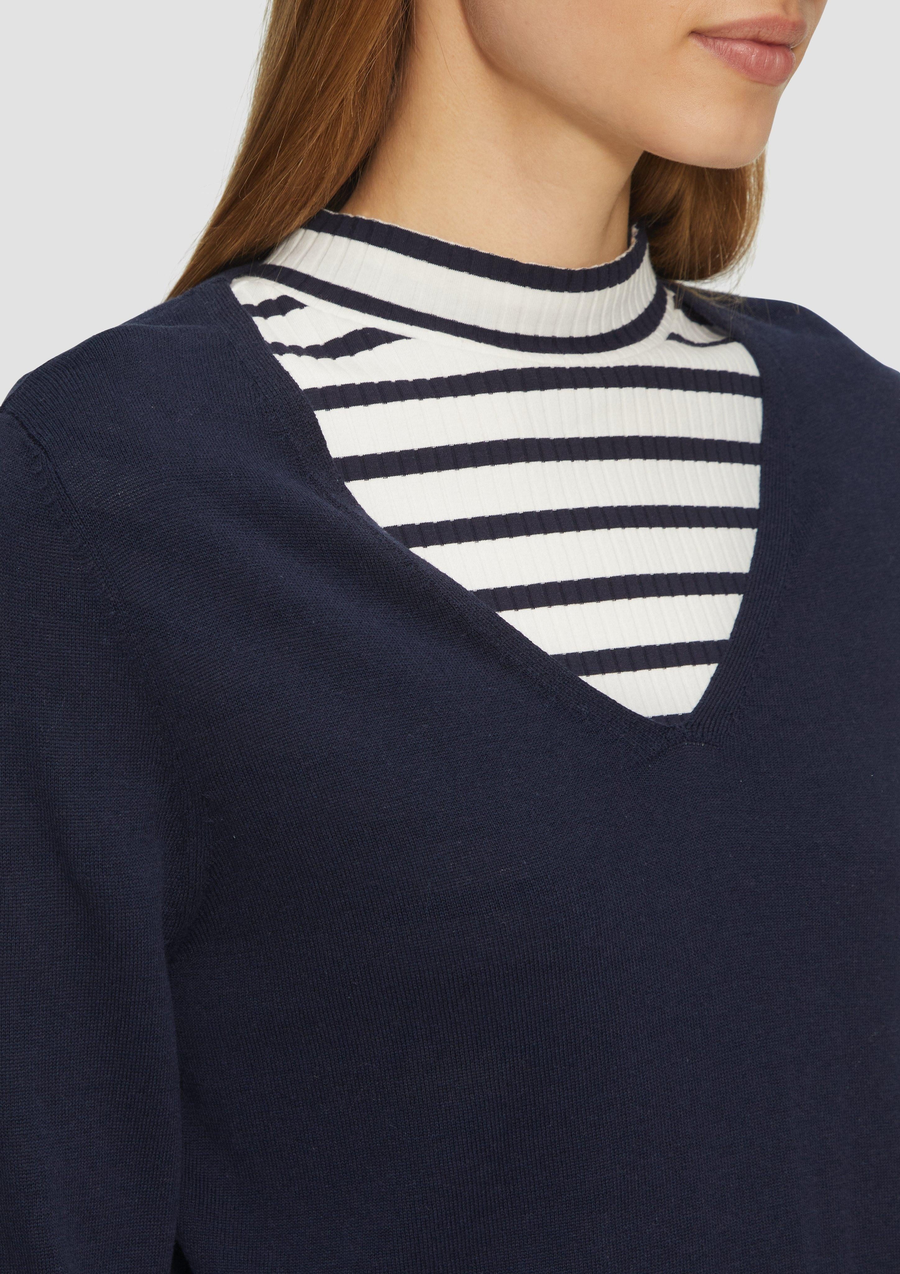 s.Oliver Strickpullover Feinstrickpullover mit V-Ausschnitt und günstig online kaufen