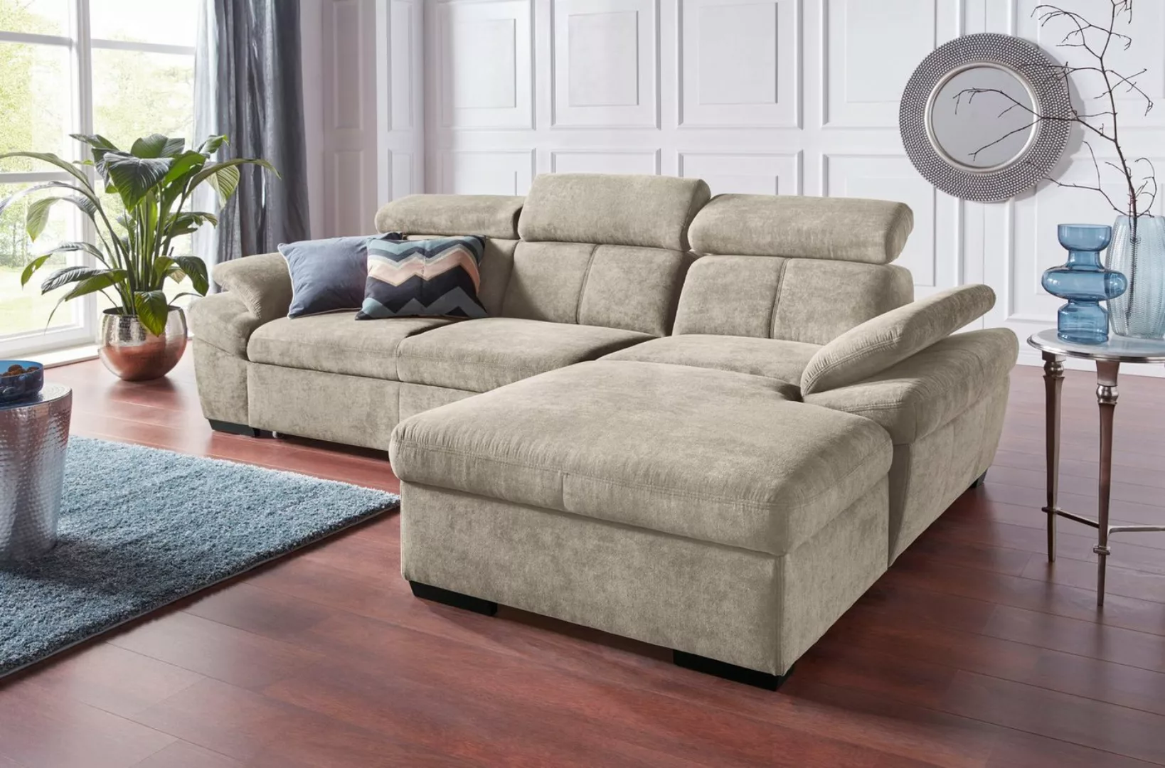 exxpo - sofa fashion Ecksofa "Salerno, L-Form", inkl. Kopf- und Armteilvers günstig online kaufen