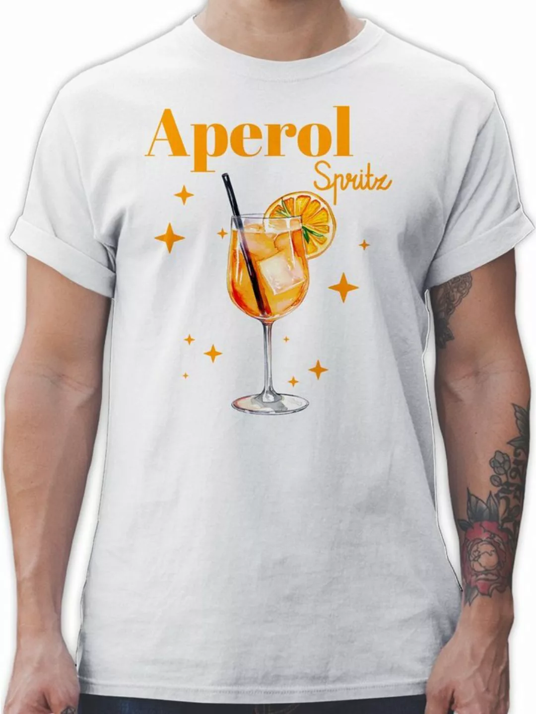 Shirtracer T-Shirt Aperol Spritz Kostüm Aperoli Aperollin Freundin Spritzto günstig online kaufen