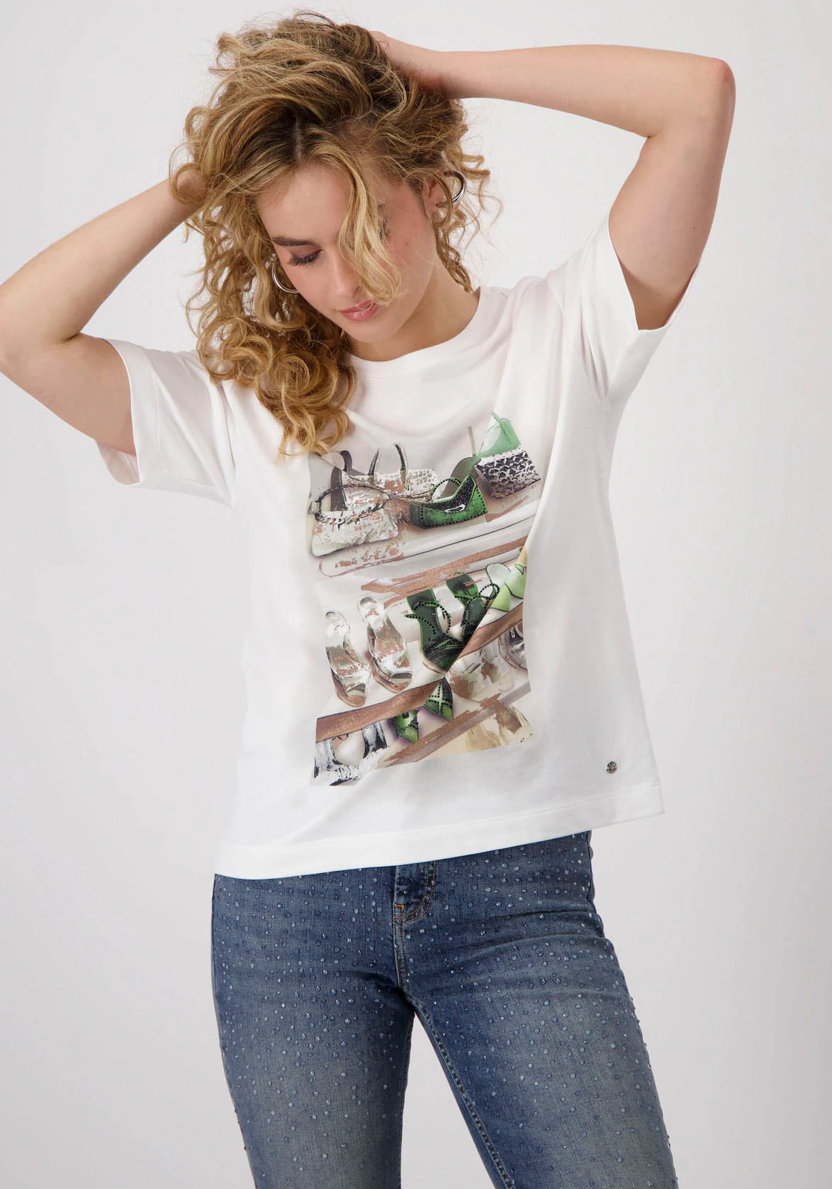 Monari T-Shirt "Shirt Schuhe + Schmuck", mit Strasssteinen günstig online kaufen