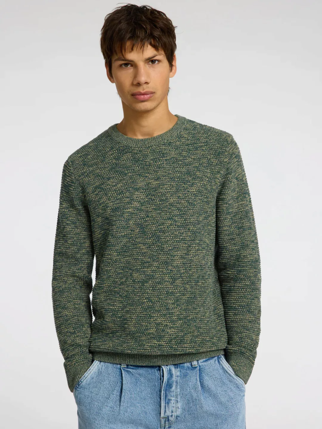 SELECTED HOMME Rundhalspullover "SLHVINCE LS KNIT BUBBLE CREW NECK NOOS" günstig online kaufen