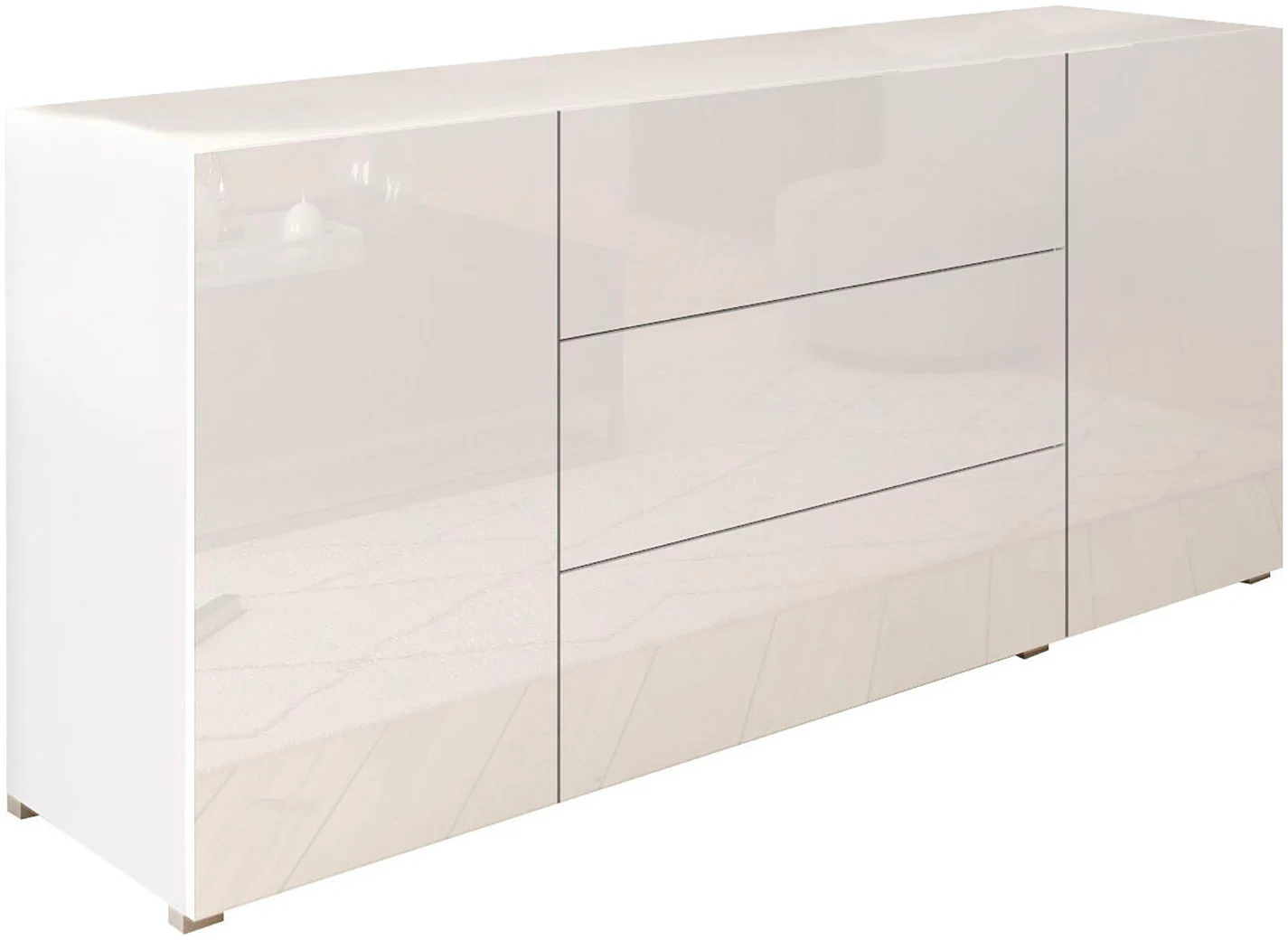 INOSIGN Sideboard "BERLIN", Moderne grifflose Kommode Breite 150 cm, 4 Schu günstig online kaufen