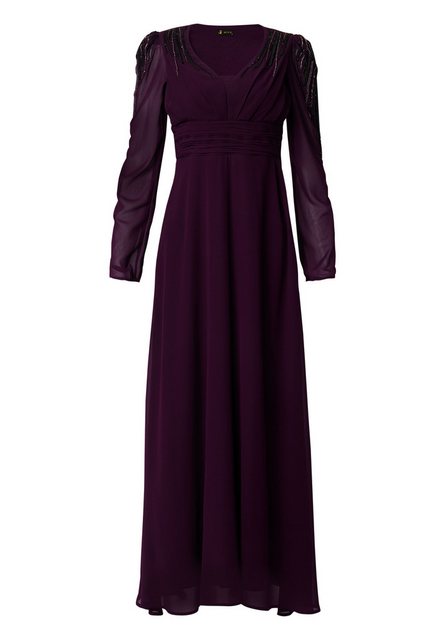 MISH Abendkleid Rebecca Ausgestellter Saum, bestickt, lange Ärmel günstig online kaufen