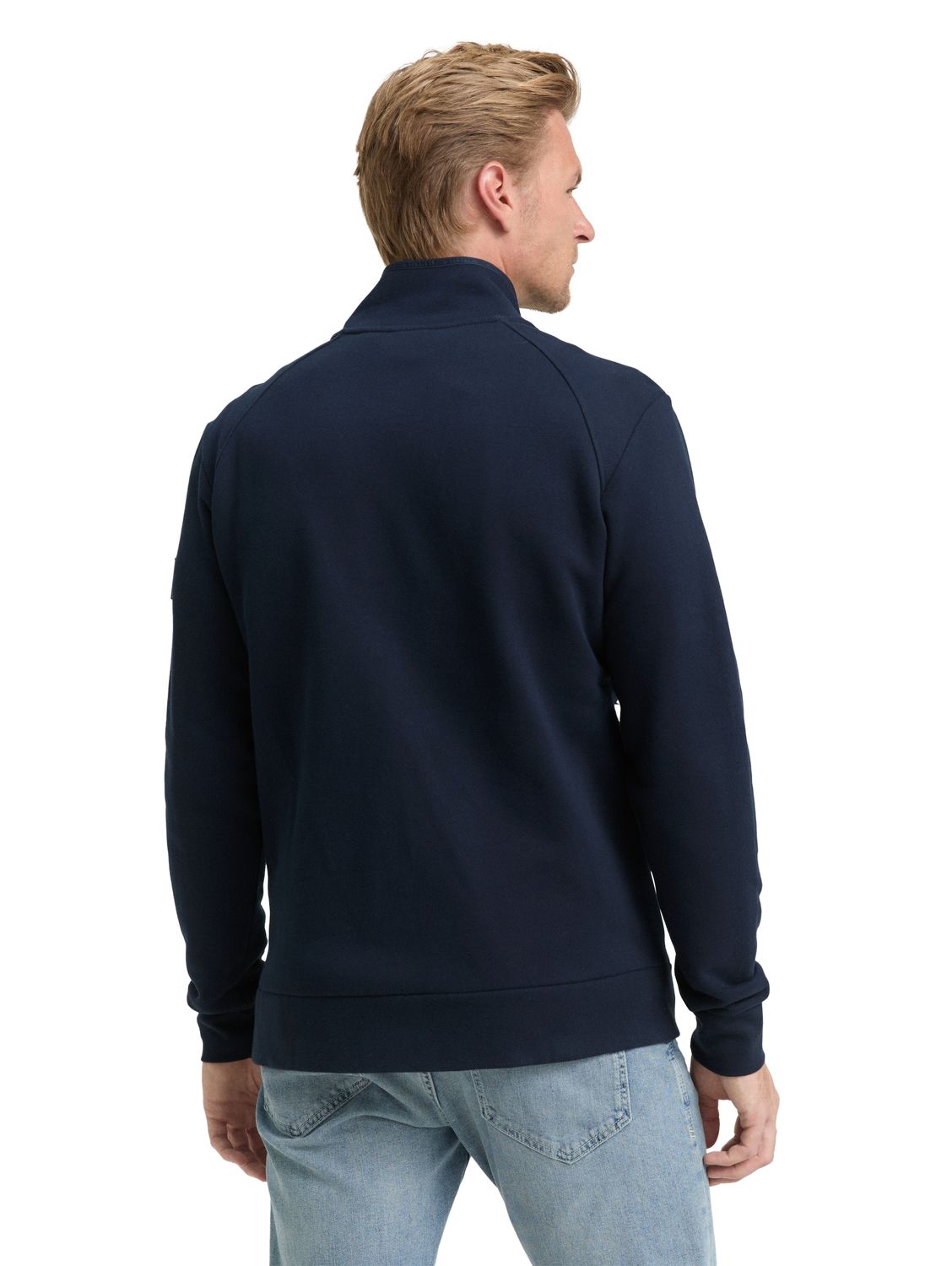 Tom Tailor Herren Sweatjacke HYBRID SWEAT JACKET - Regular Fit günstig online kaufen