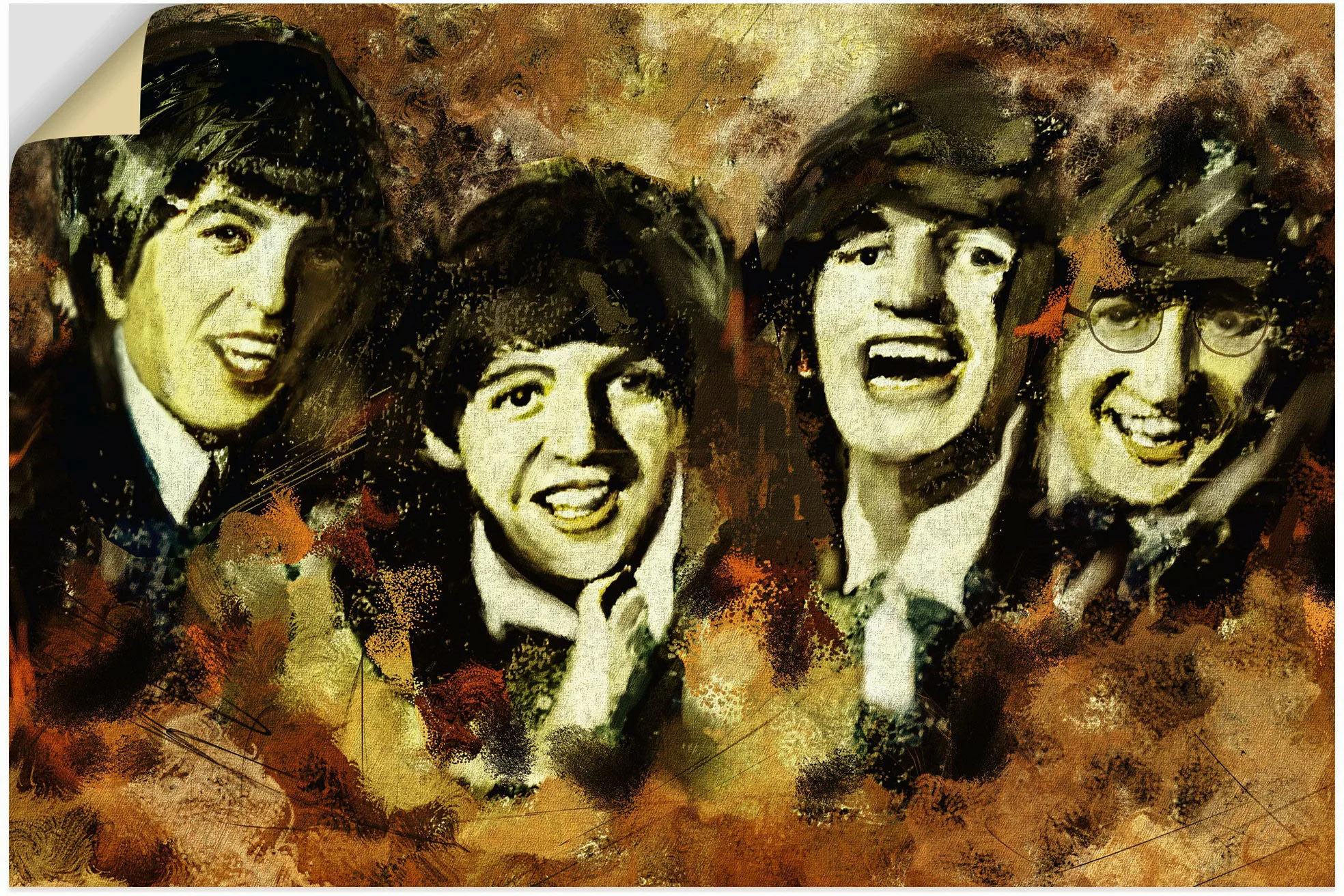 Artland Wandbild "Beatles", Bilder von berühmten Musikern, (1 St.), als Lei günstig online kaufen