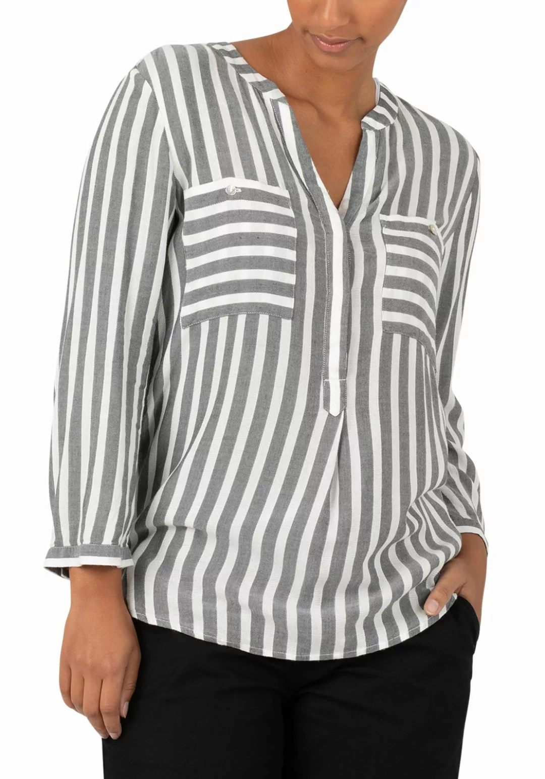 TIMEZONE Damen Bluse STRIPED HENLEY - Regular Fit günstig online kaufen