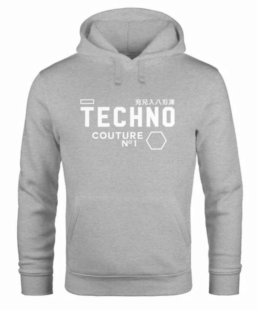 Neverless Hoodie Techno Kapuzen-Pullover Hoodie Herren Männer Neverless® günstig online kaufen