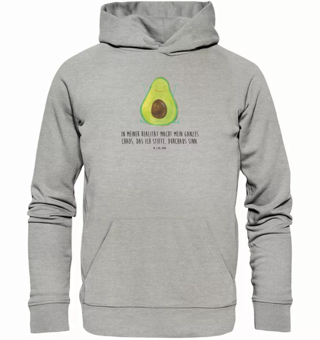 Mr. & Mrs. Panda Hoodie Avocado Glücklich Größe XL - Heather Grey - Geschen günstig online kaufen