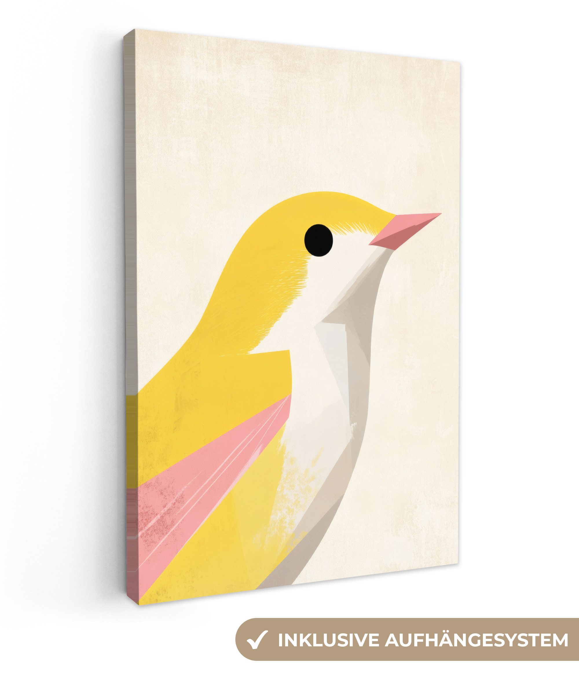OneMillionCanvasses® Leinwandbild Vogel - Minimalistisch - günstig online kaufen