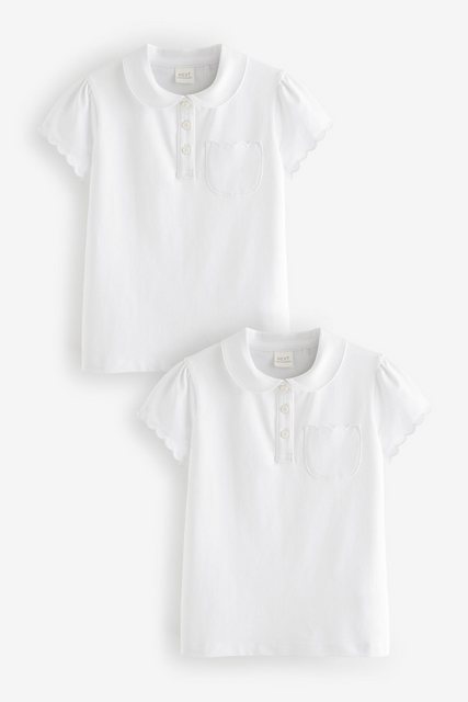 Next Poloshirt Jersey-Poloshirts mit Bogenkantendesign, 2er-Pack (2-tlg) günstig online kaufen